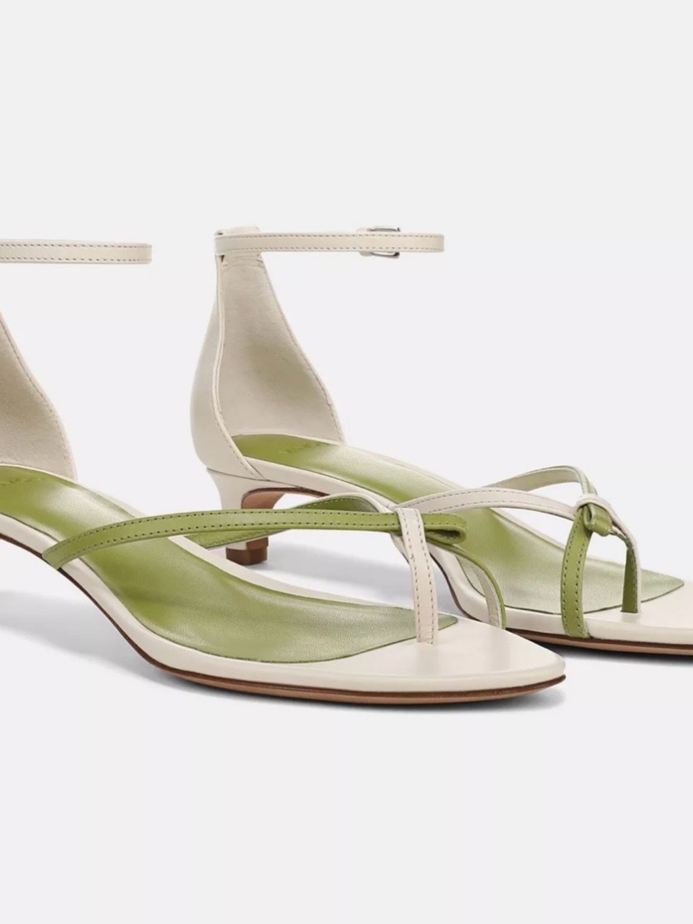 VINCE Siri Leather kitten Heel Sandal 7.5